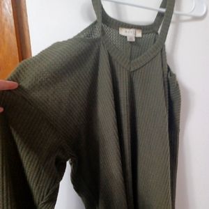 Cold shoulder sweater
